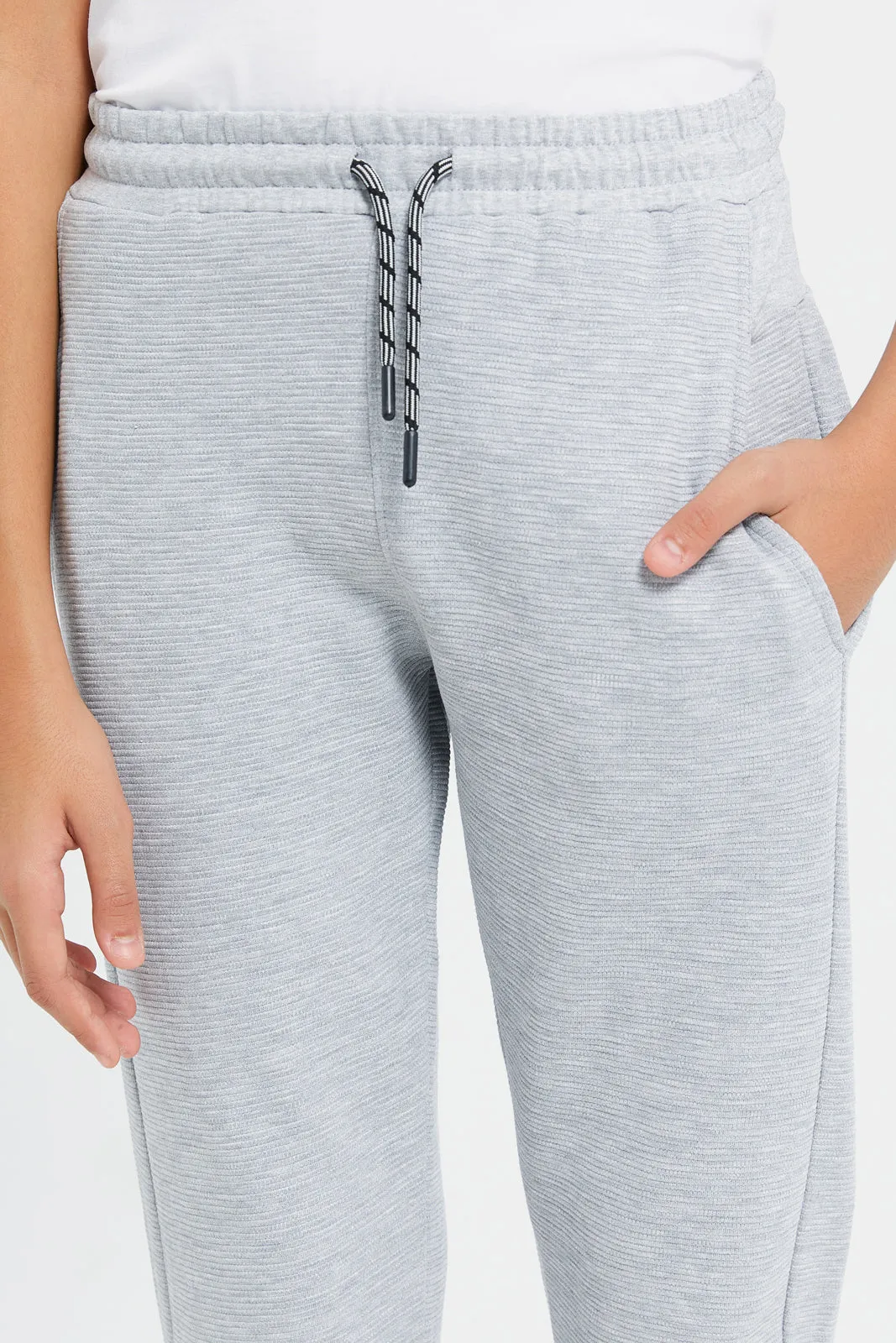 Senior Boys Grey Active Pants