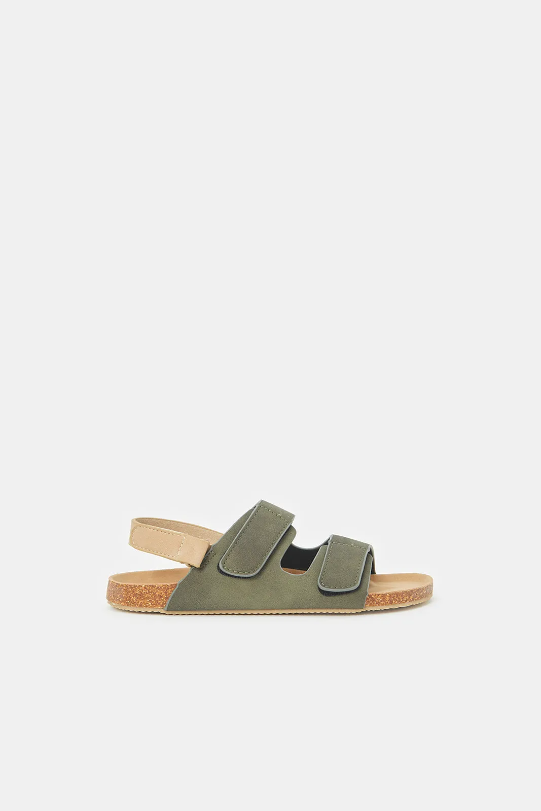 Senior Boys Olive Cork Sandals