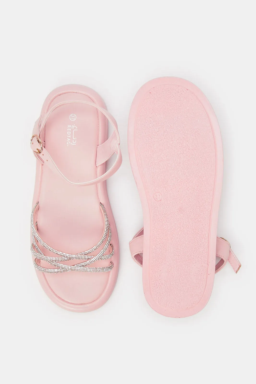 Senior Girls Pink Chunky Sandal