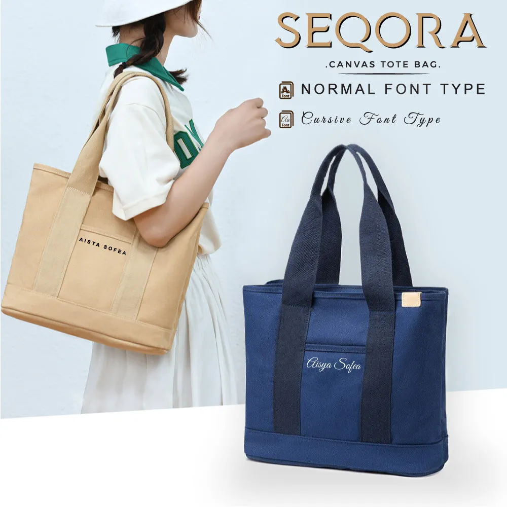 Seqora Canvas Tote Bag