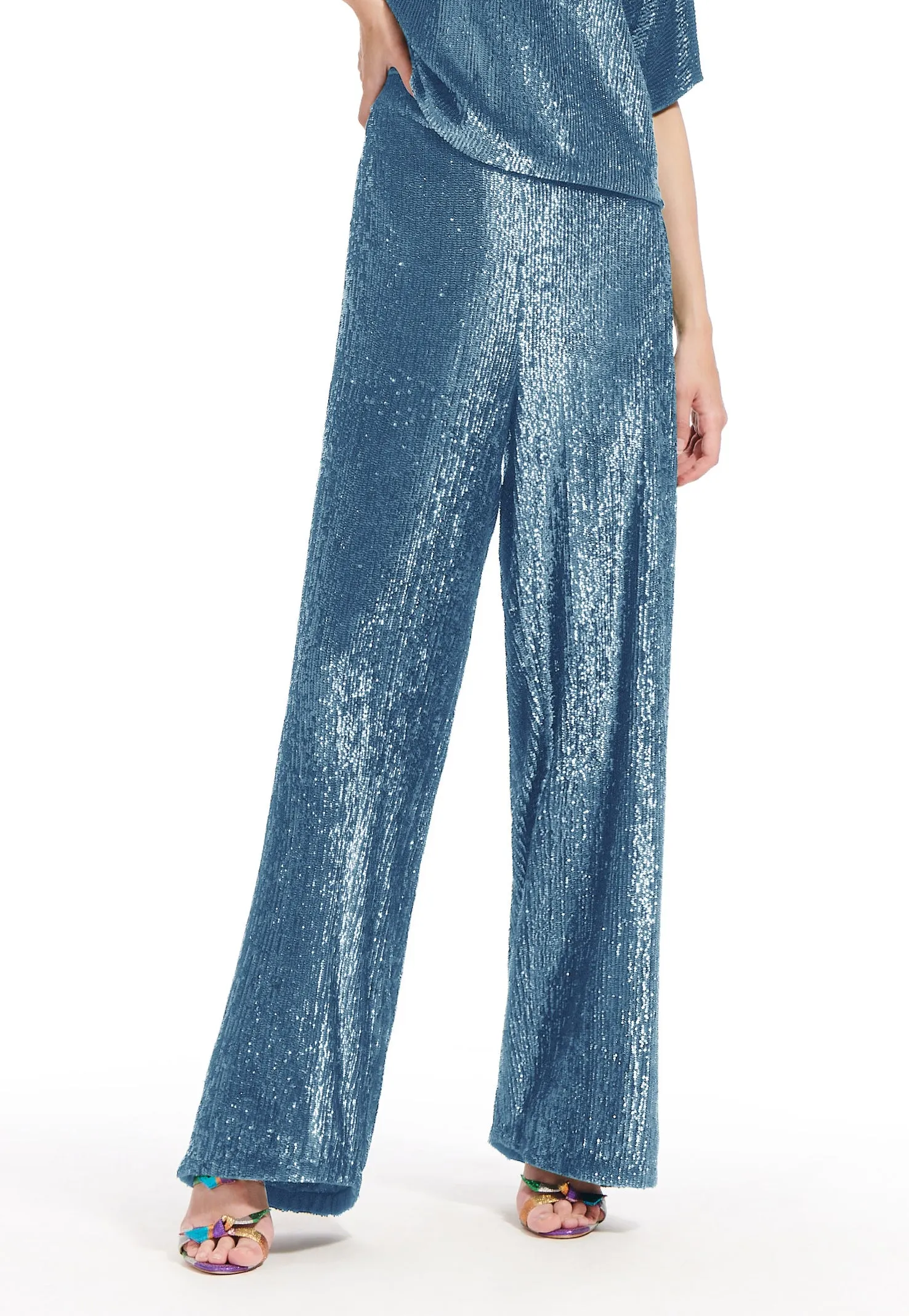 Sequin Full Palazzo Pant