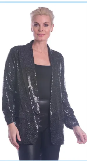 Sequin Relaxed Suit Jacket