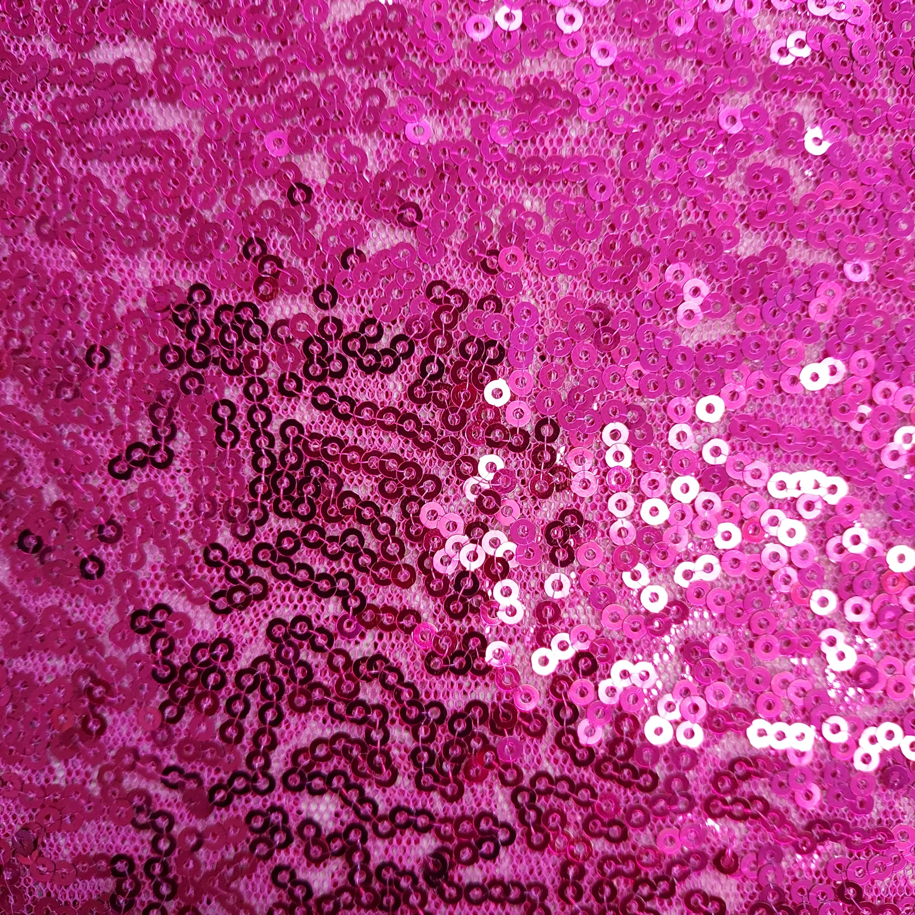 Sequin Tulle Cerise Fabric