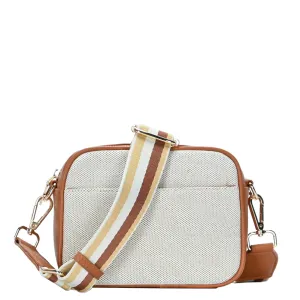 Serena Canvas Camera Bag - Tan