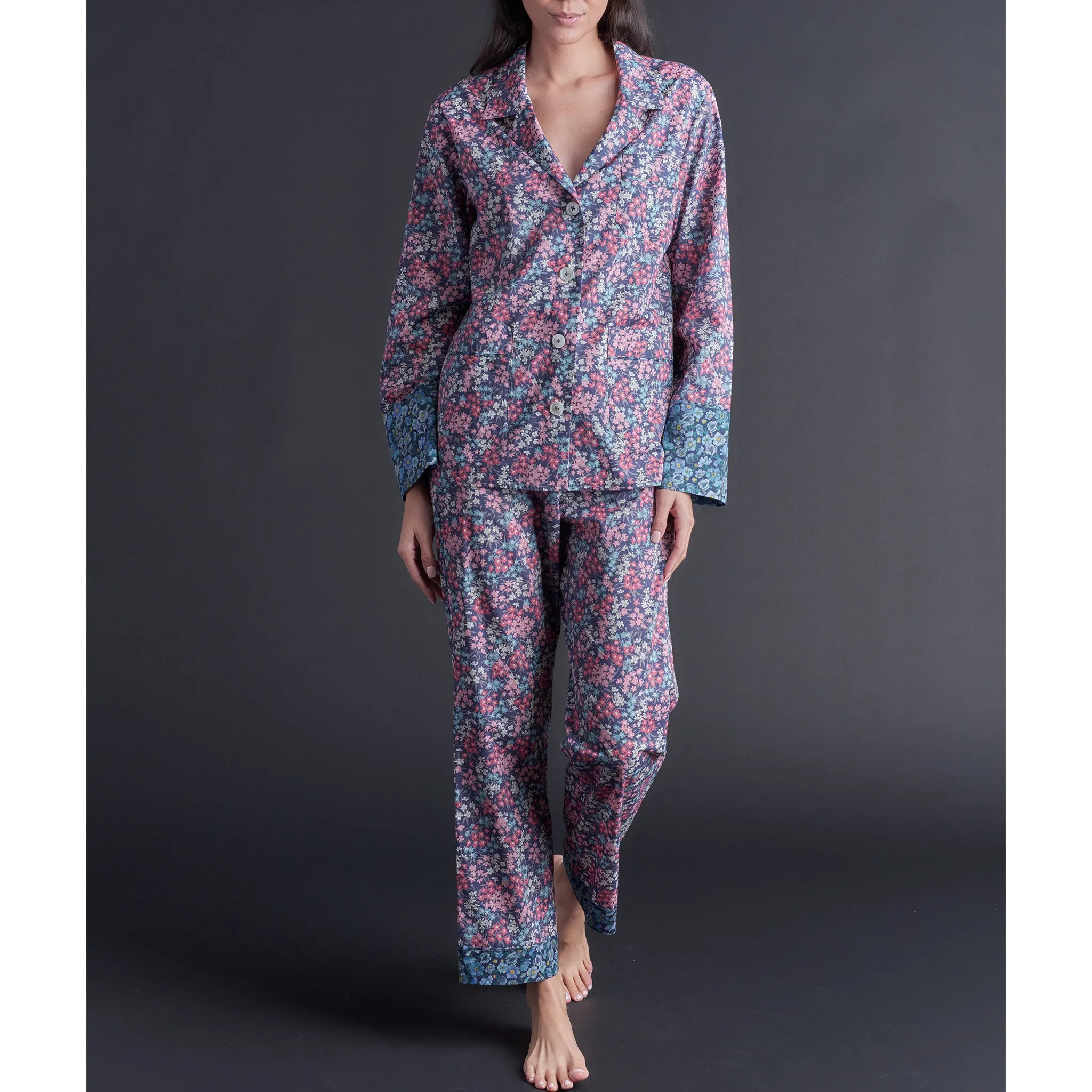 Serena Pajama Pant in Sea Blossom Liberty Print Cotton Tana Lawn