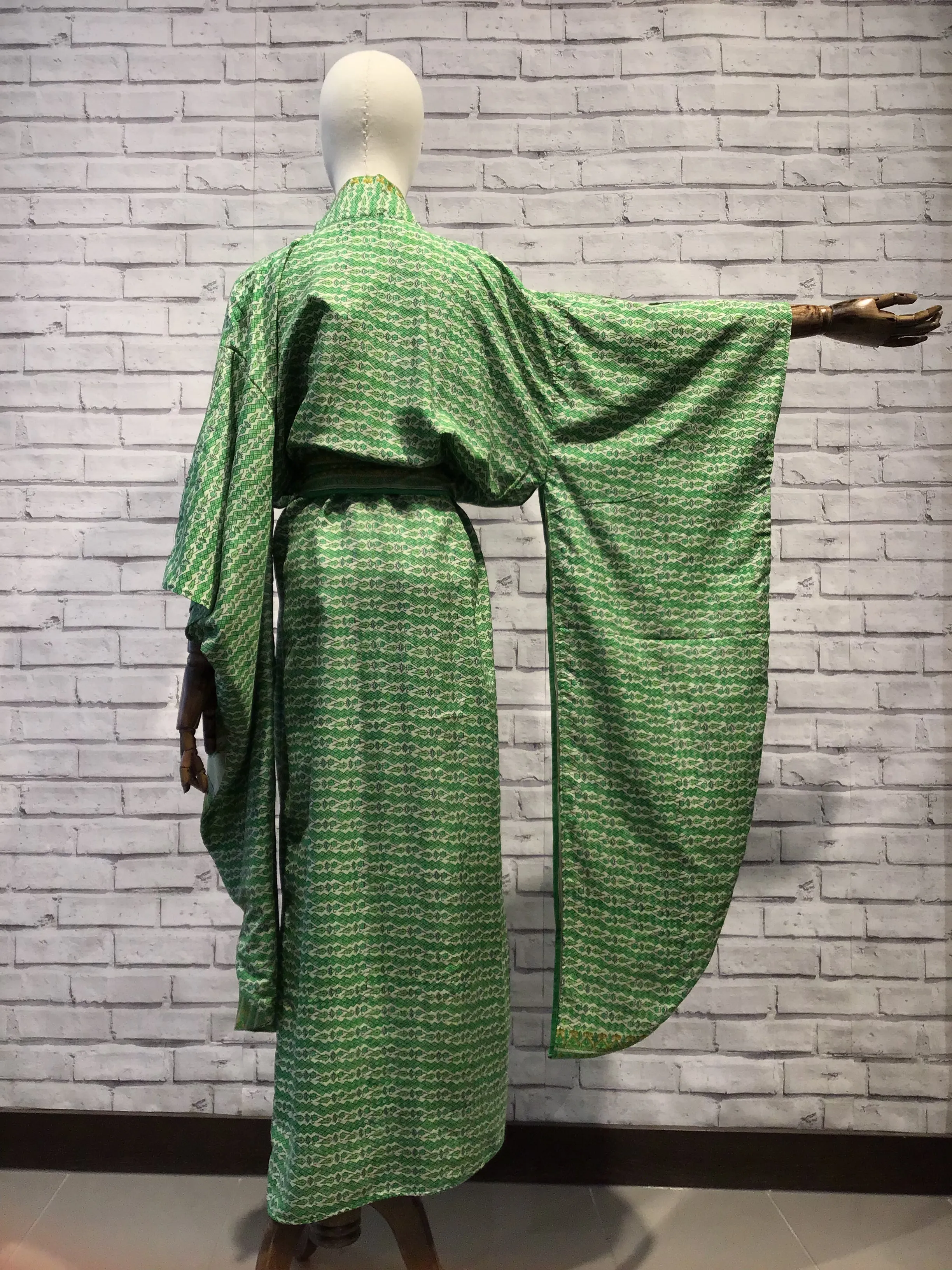 Serene Forest Silk Kimono