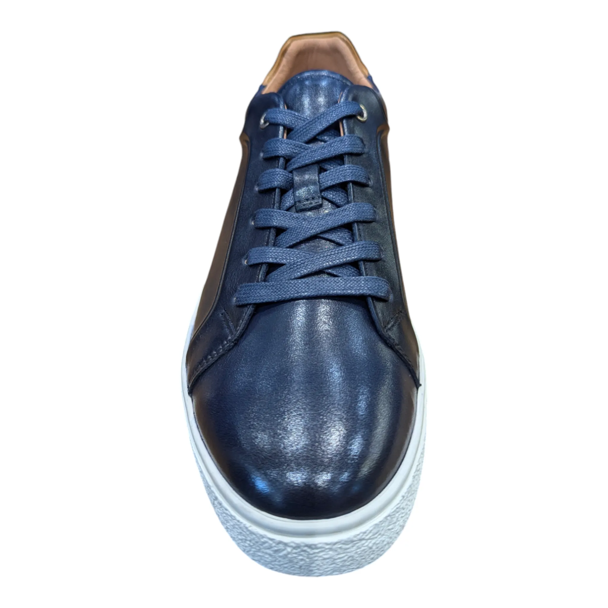 Sergio Duletti Marco Smart Leather Trainers Navy