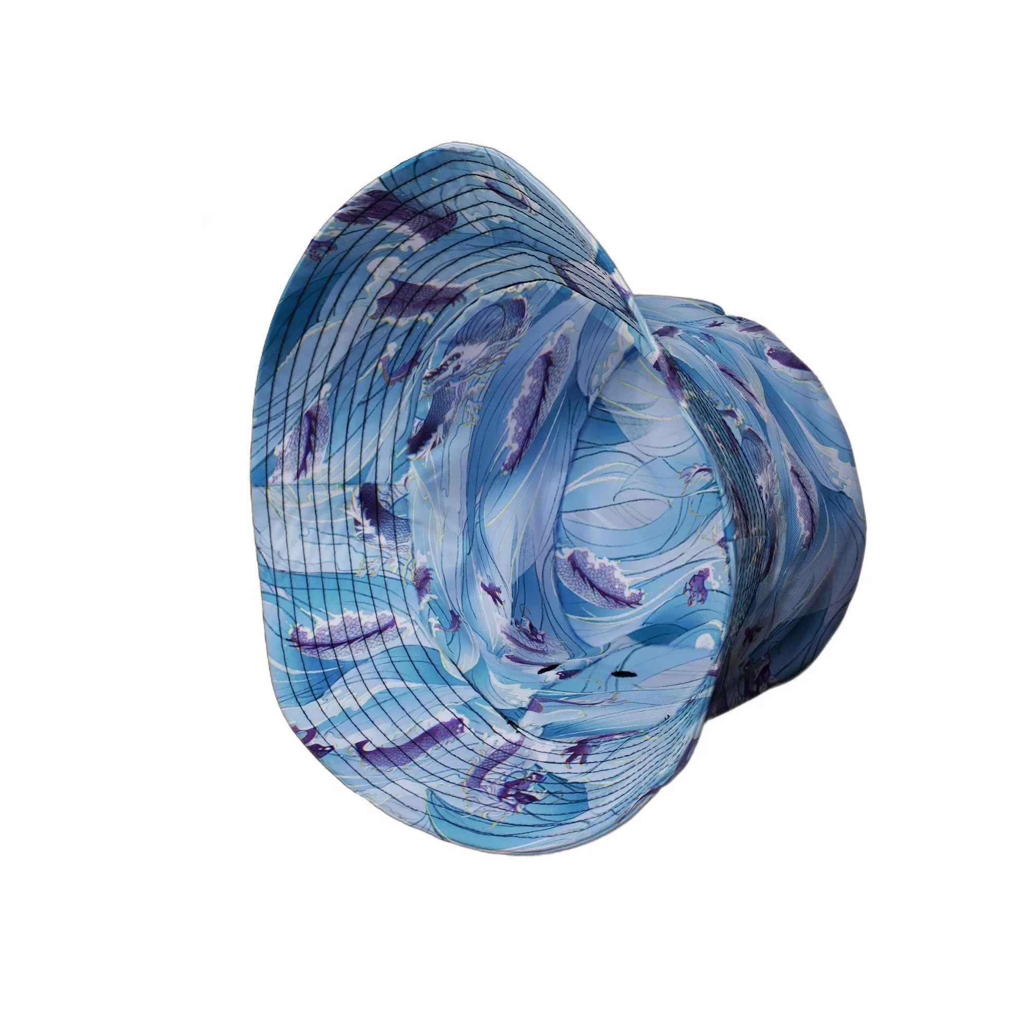 Serpent of the Sea Blue Anime Bucket Hat