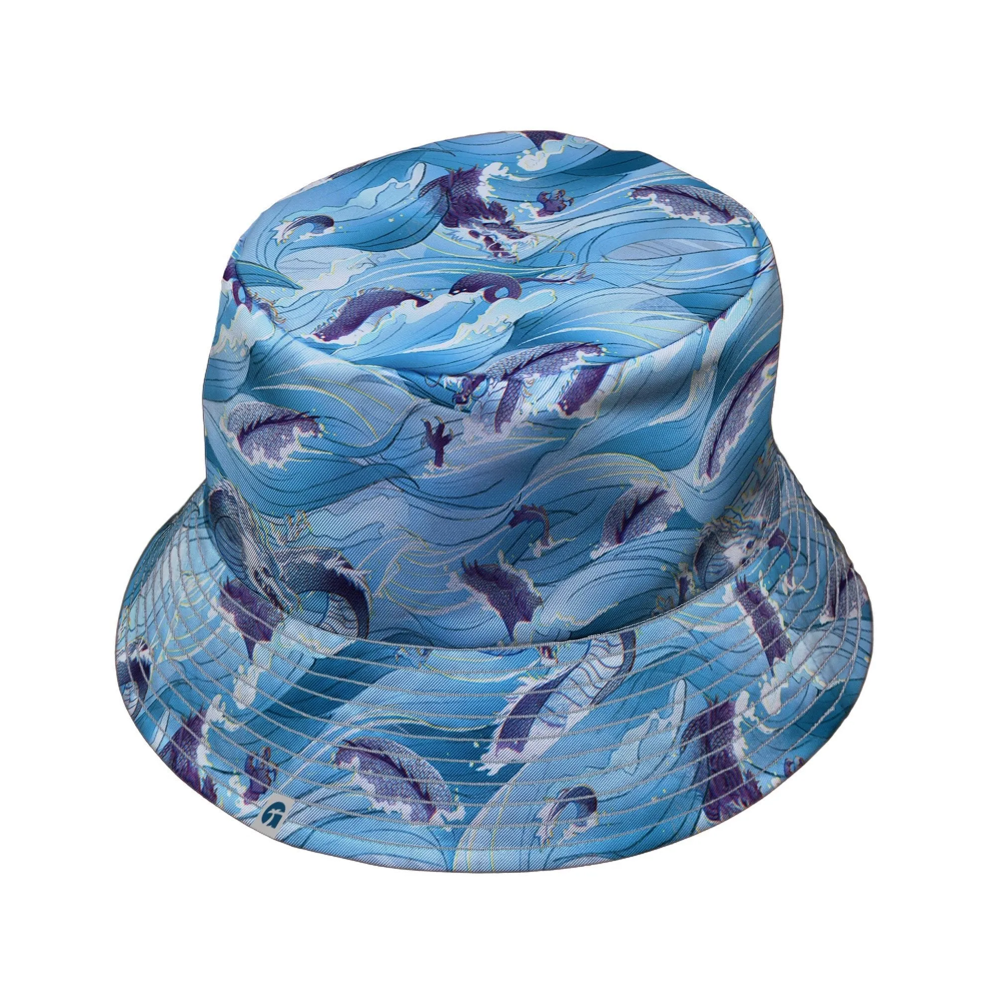 Serpent of the Sea Blue Anime Bucket Hat