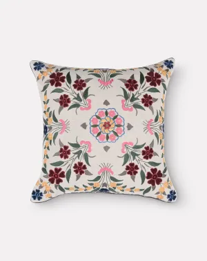 Set of 2 Cluster of Flowers Cotton Cushion