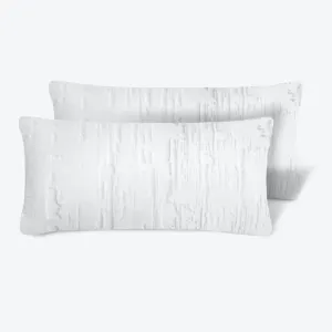 Set of 2 Mini Brushstroke Velvet Pillow, White