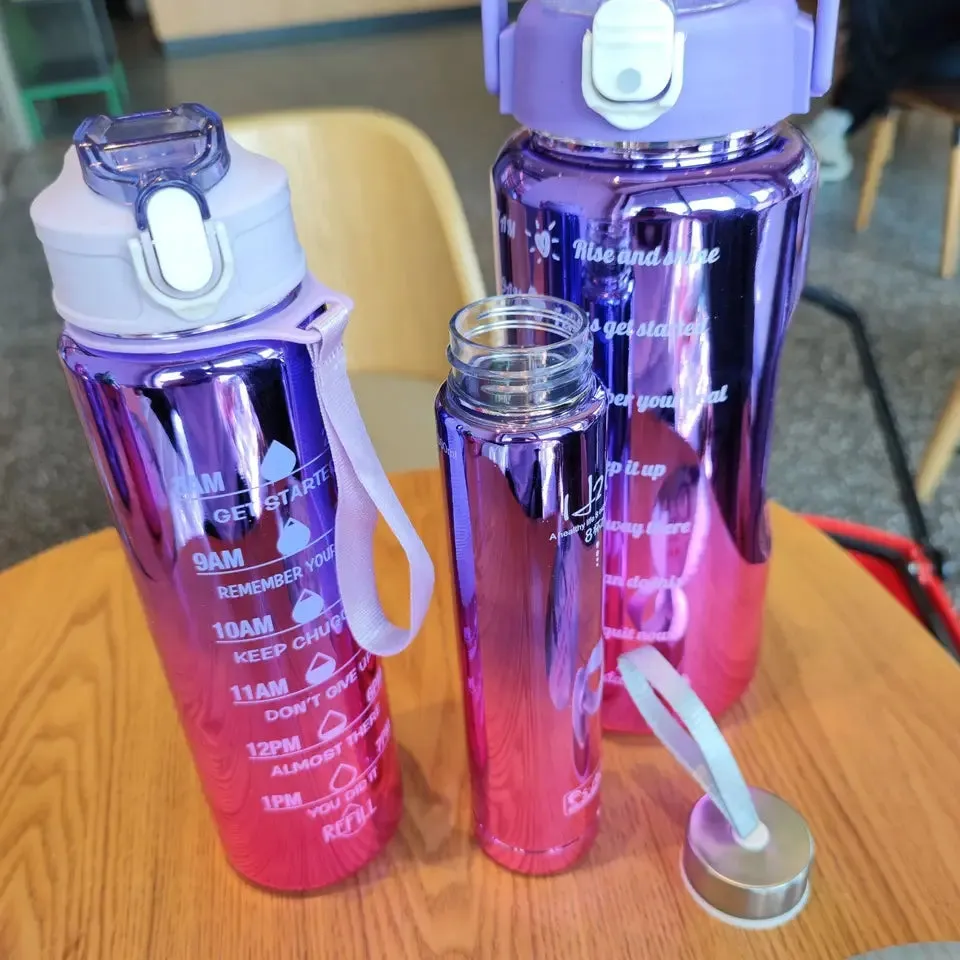 SET OF 3 METALLIC COLOR WATER BOTTLE