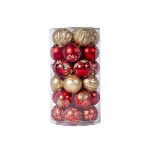 Set of 30 Embellished Baubles - 6cm