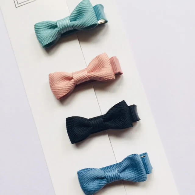 Set of 4 Baby Bows - Sky