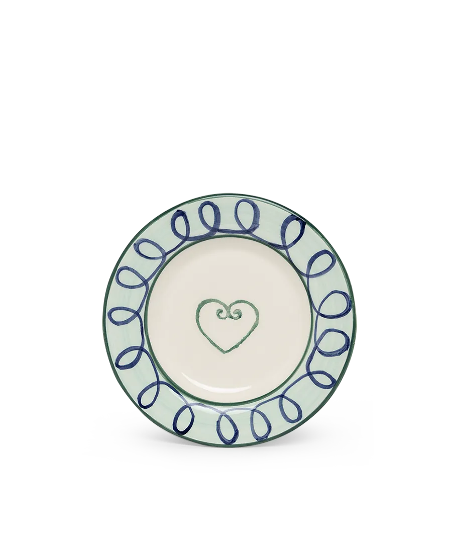 Set Of 4 Heart Bread Plates - Coasters