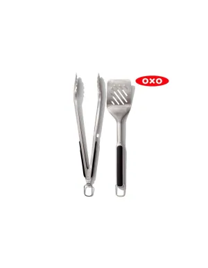 Set pinzas y pala barbacoa inox