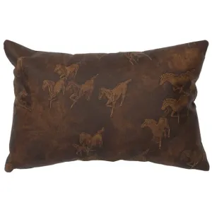 Settler Embossed Leather Pillow