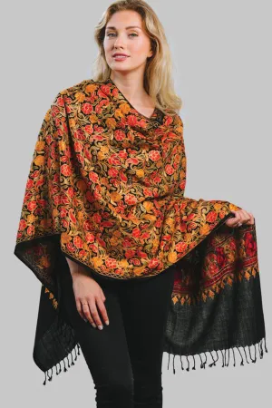 Sevya Sabari Embroidered Wool Shawl