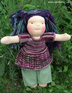 Sewfunky Waldorf Inspired Natural Doll - Pixie