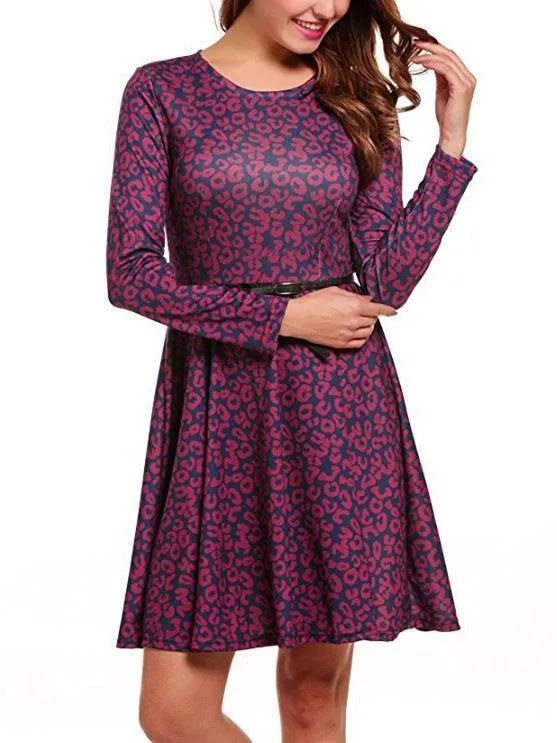 Sexy Floral Long Sleeves Mini Dress