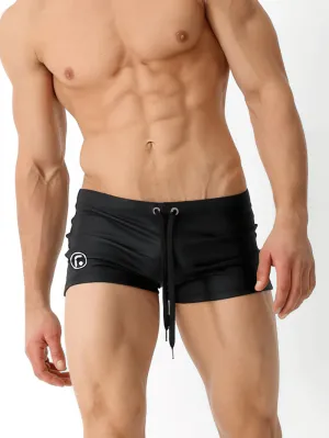 Sexy Men's Solid Color Drawstring Swimming Trunks Surf - SF0821