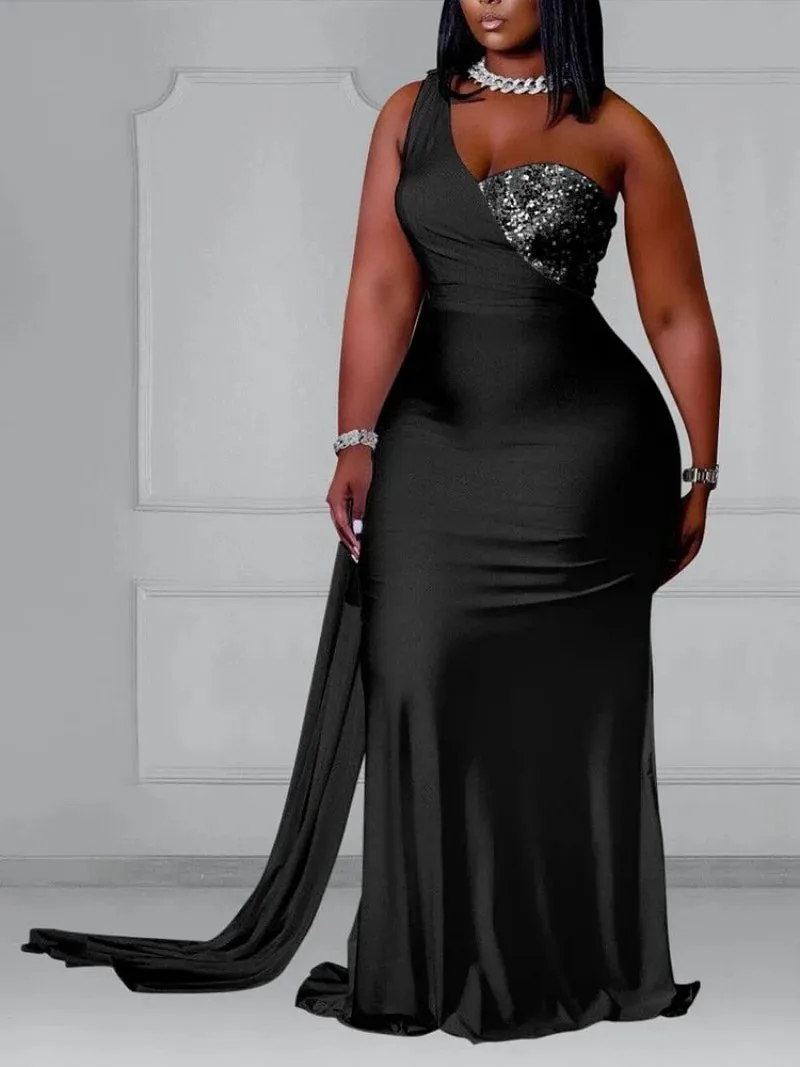 Sexy Plus Size Party Bodycon Evening Maxi Dress