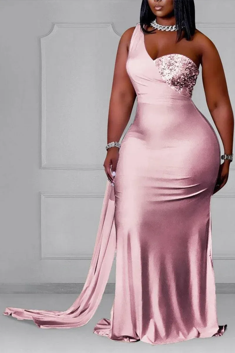 Sexy Plus Size Party Bodycon Evening Maxi Dress