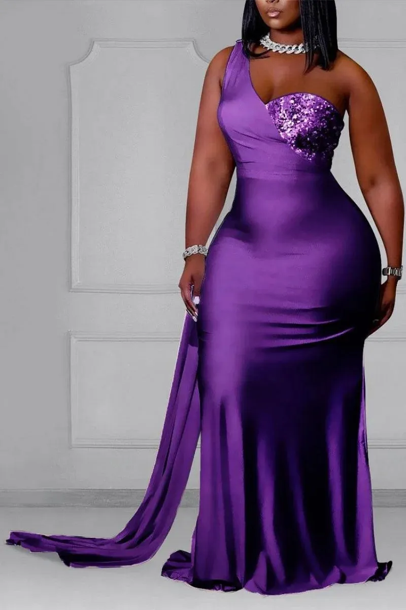 Sexy Plus Size Party Bodycon Evening Maxi Dress