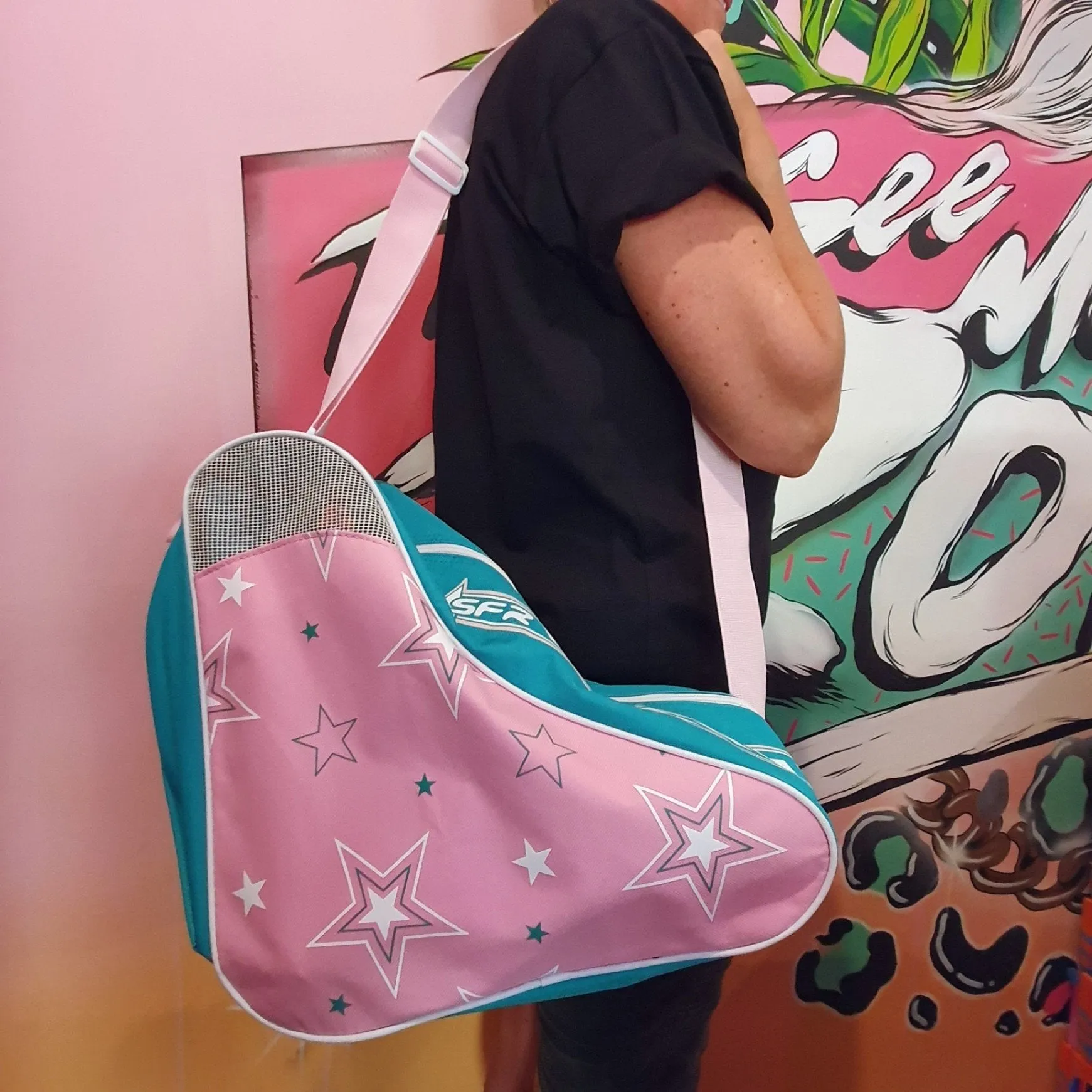 SFR Pink Teal Star Skate Bag