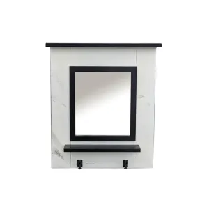 Shabby Chic Mirror - Black/White