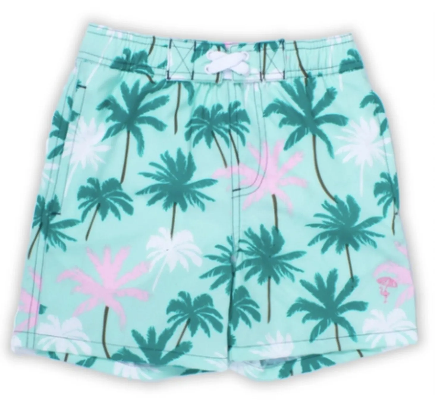 Shade Critters Infant & Youth Boys Mint Palm Tree Swim Trunks