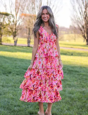 Shades Of Pink Ruffle Dress