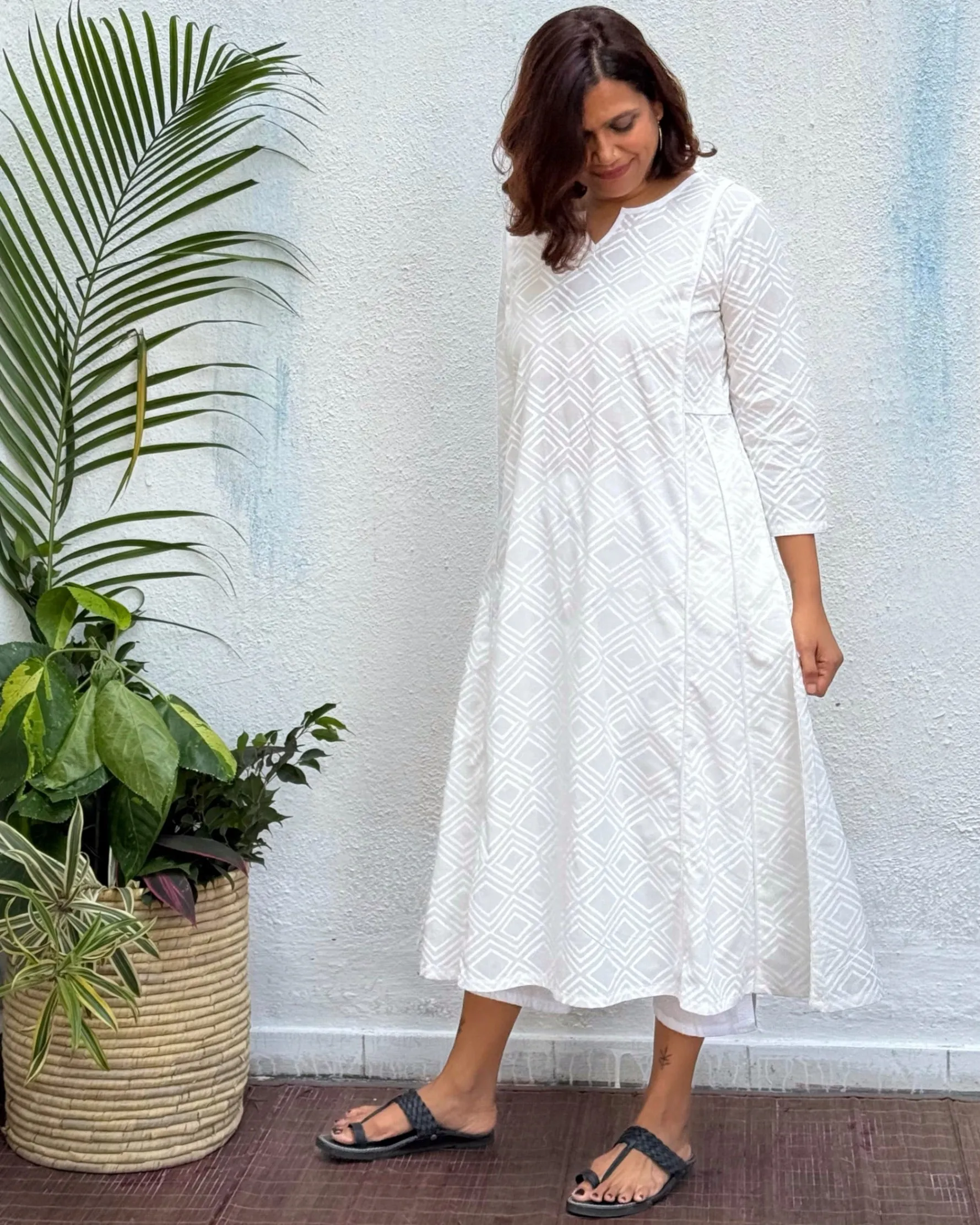 Shagufta Block Printed Cotton Kurti