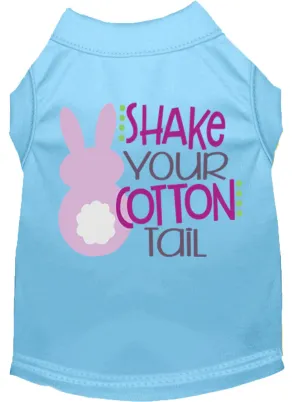 Shake Your Cotton Tail Screen Print Dog Shirt Baby Blue Xxl