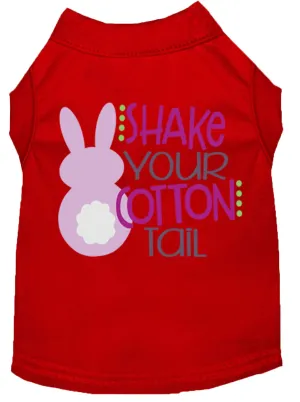 Shake Your Cotton Tail Screen Print Dog Shirt Red Lg