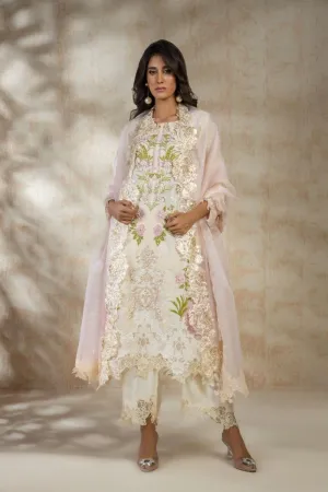 Shamaeel - EB-06 - Silk & Organza - 3 Piece