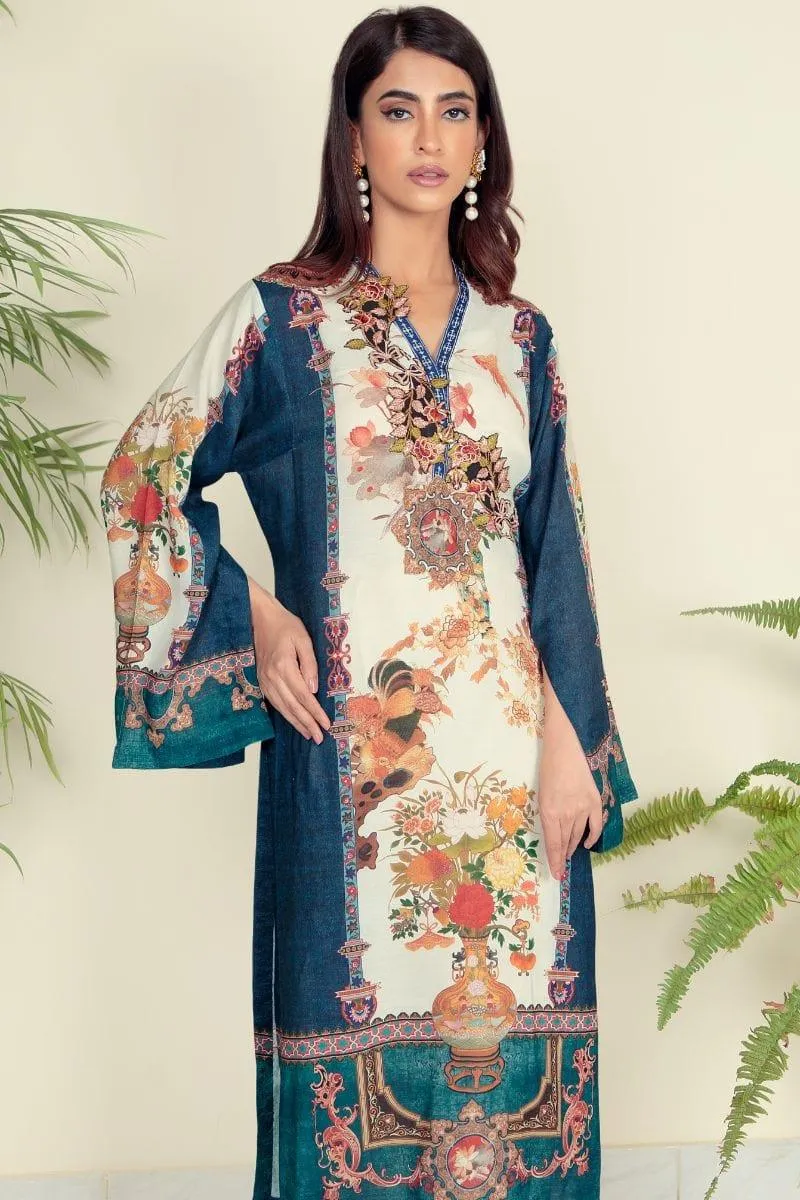 Shamaeel - ECK - 15 - Cotton Silk - Embroidered - 2 Piece