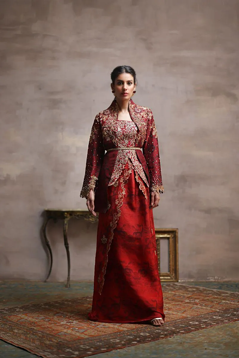 Shamaeel - RR - 06 - Dark Maroon - Sheesha Silk - 3 Piece