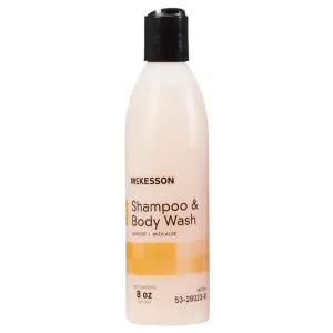 Shampoo and Body Wash with Apricot Scent, Flip-Top Cap 8 oz