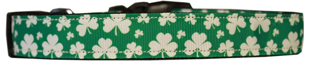 Shamrocks Nylon Dog Collar Xs