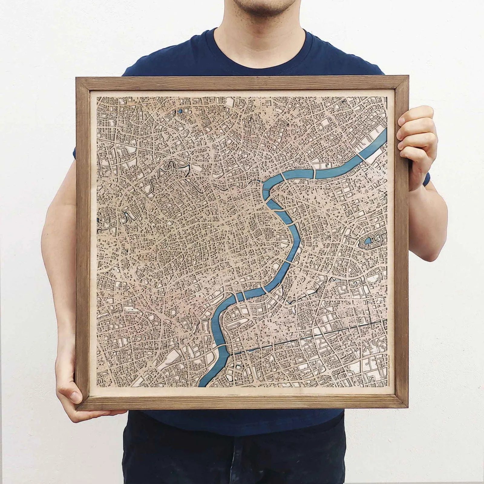 Shanghai Wooden Map