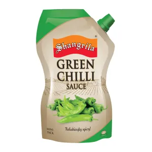 SHANGRILA GREEN CHILLI SAUCE 400GM POUCH