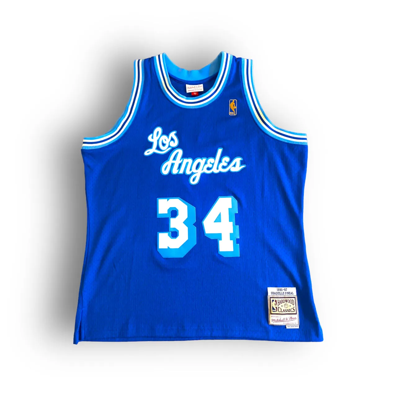 Shaquille O'Neal 1996-1997 Los Angeles Lakers Hardwood Classic Edition Mitchell & Ness Swingman Jersey - Blue