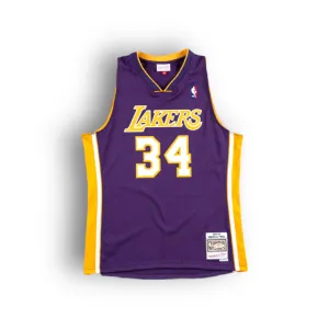 Shaquille O'Neal 1999-2000 Los Angeles Lakers Away Mitchell & Ness Swingman Jersey - Purple