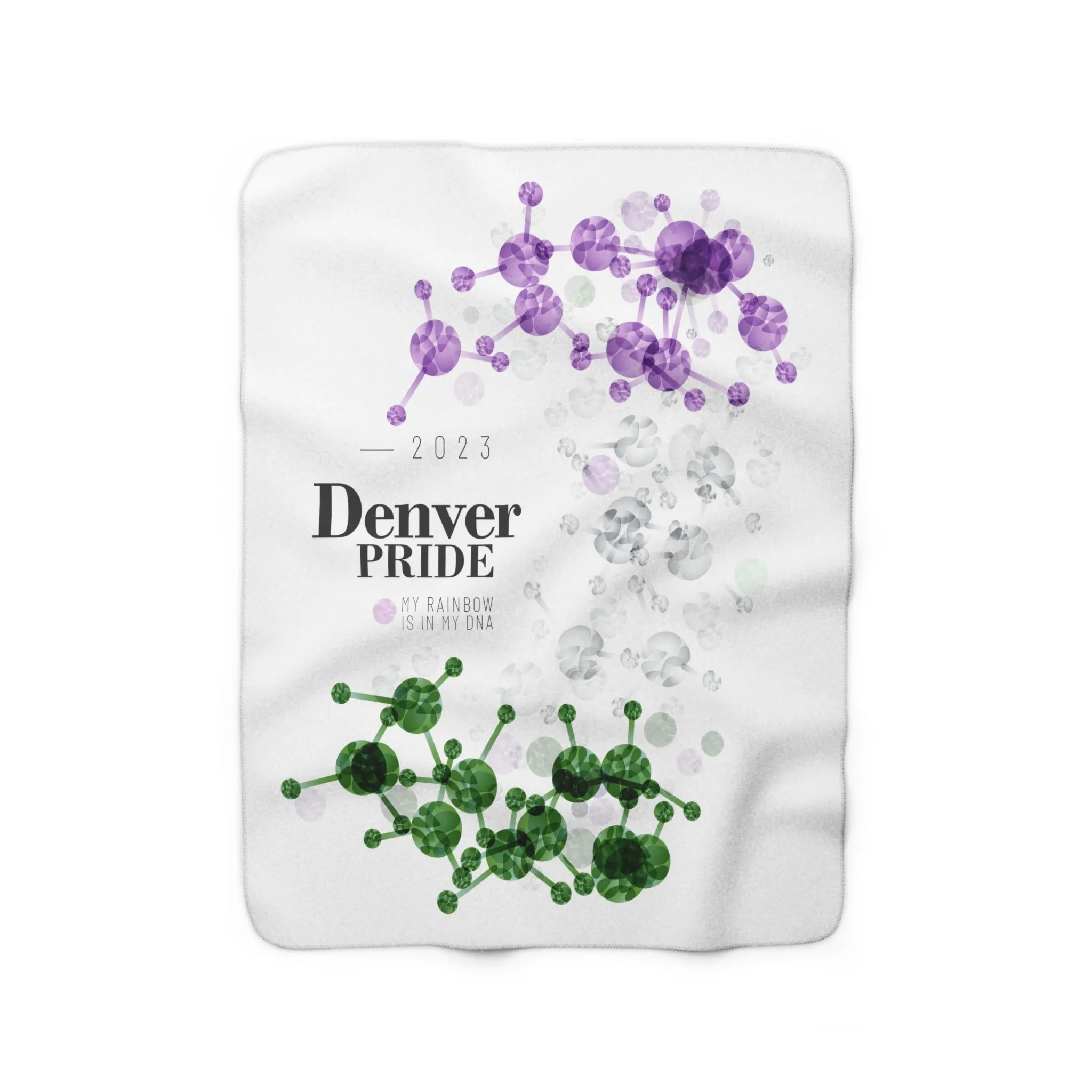 SHAVA CO Genderqueer Flag 2023 Pride, Denver Sherpa Fleece Blanket - My Rainbow Is In My DNA