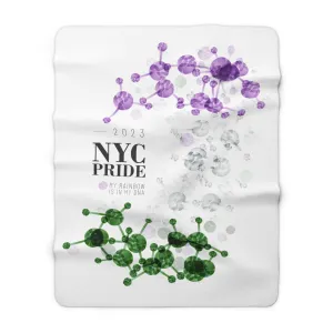 SHAVA CO Genderqueer Flag 2023 Pride, New York City Sherpa Fleece Blanket - My Rainbow Is In My DNA