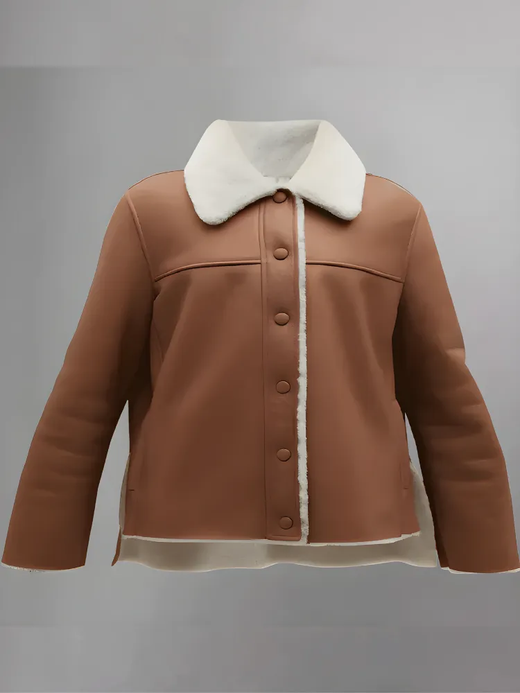 Shawl Collar Nappa Shearling Jacket