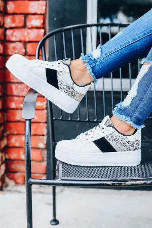 Shea Snakeskin Platform Sneakers