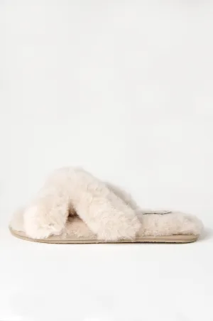 Shearling Blonde Slippers