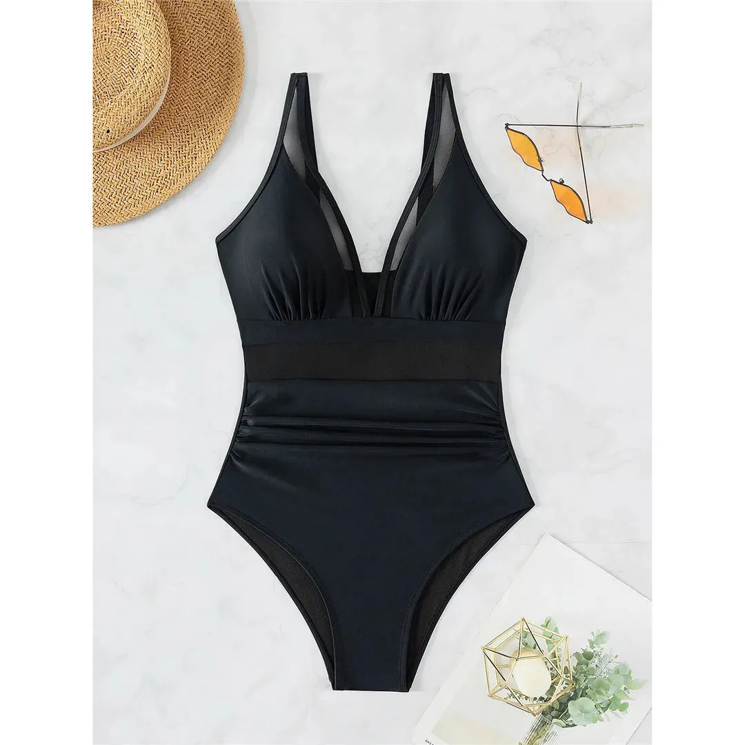 SheCurve® Mesh Tummy Control Swimsuit